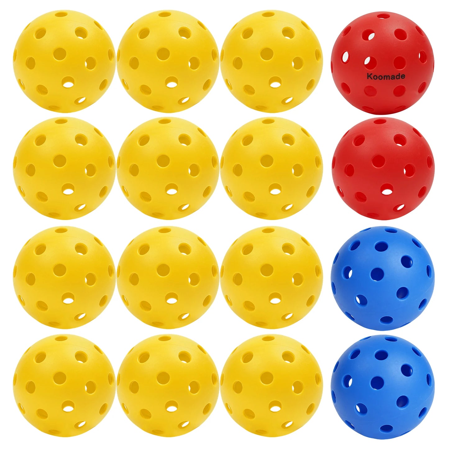 40-Hole Pickleball Balls Durable Training Set