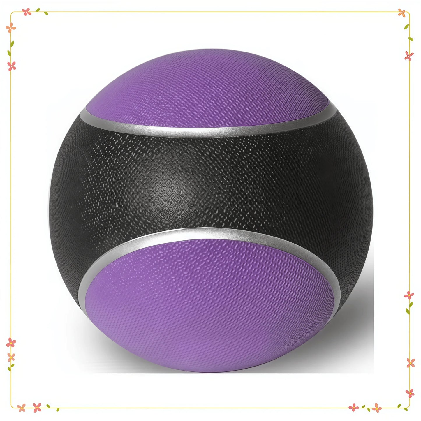 None Rubber Medicine Ball With Textured Grip For Strength