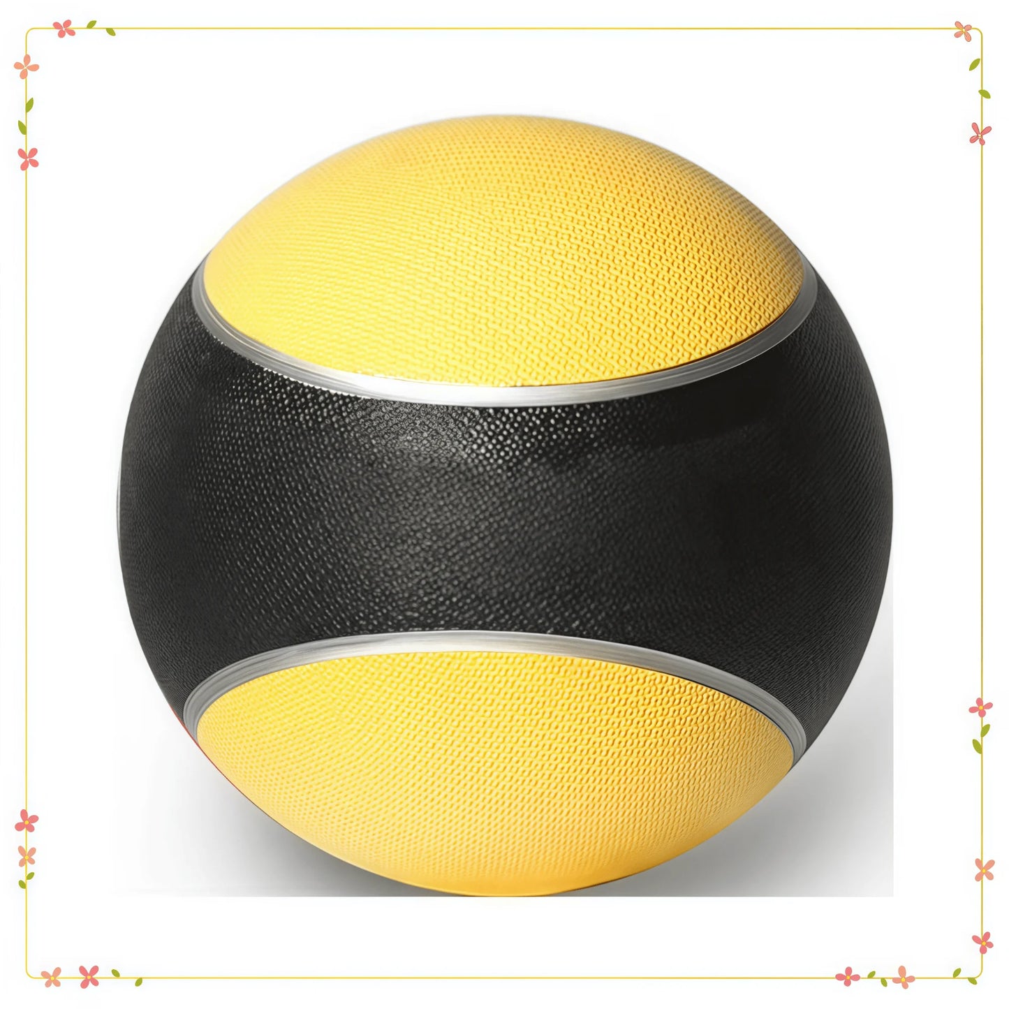 Rubber Medicine Ball 8lb With Textured Grip For Strength Training