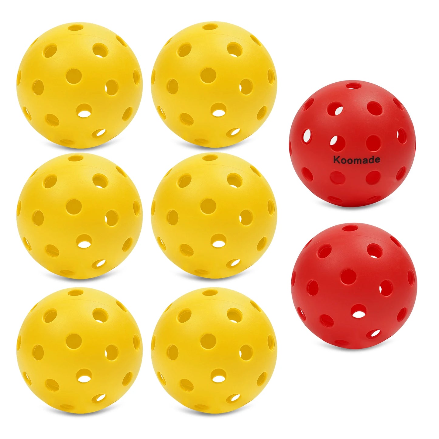 40-Hole Pickleball Balls Durable Training Set