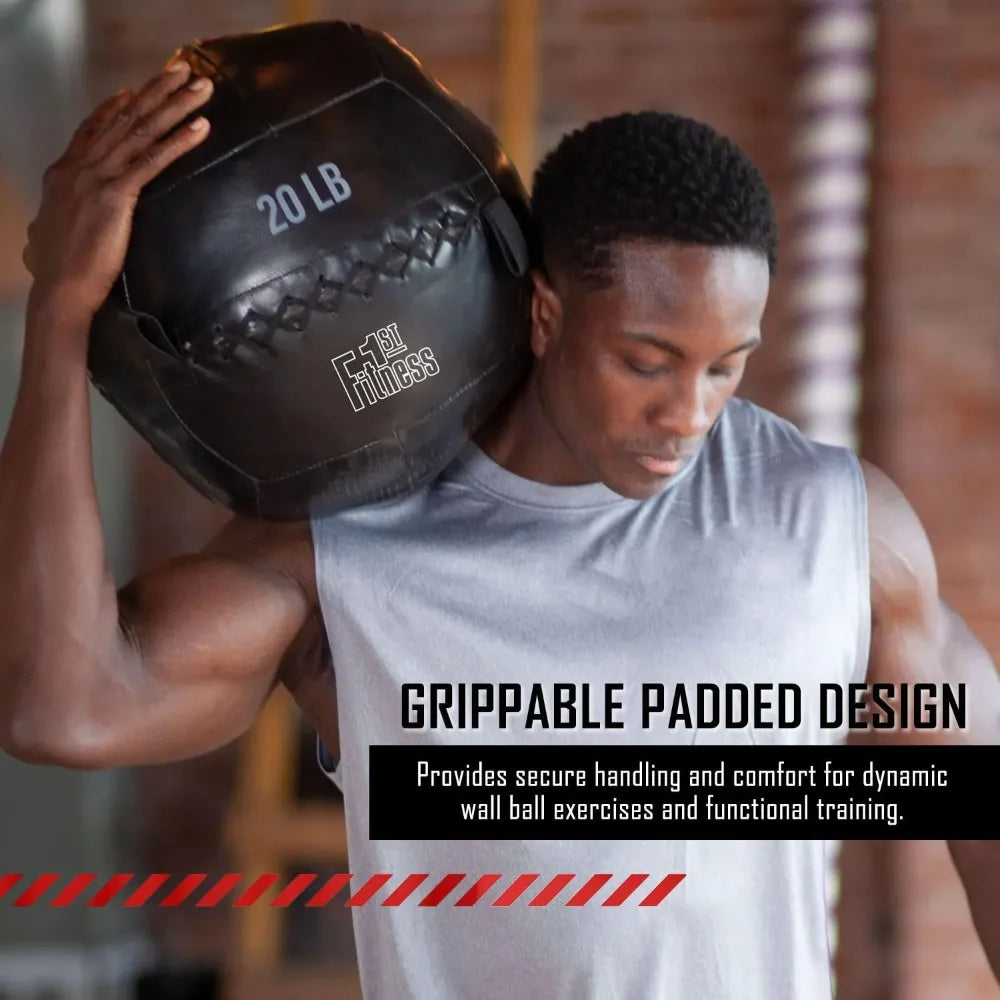 Fitness First Soft Wall Ball Durable Core Strength Training Ball