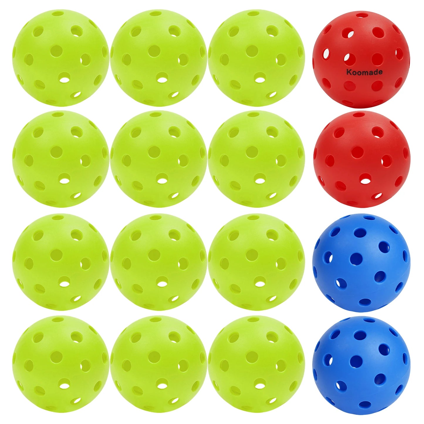 40-Hole Pickleball Balls Durable Training Set