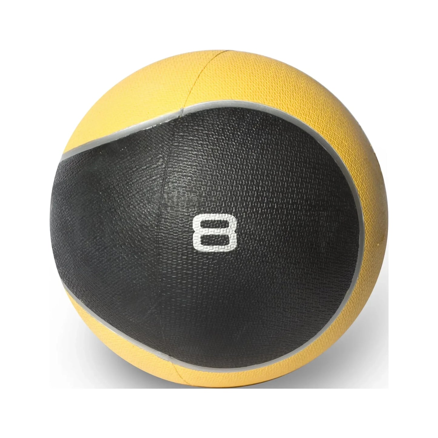 Rubber Medicine Ball 8lb With Textured Grip For Strength Training