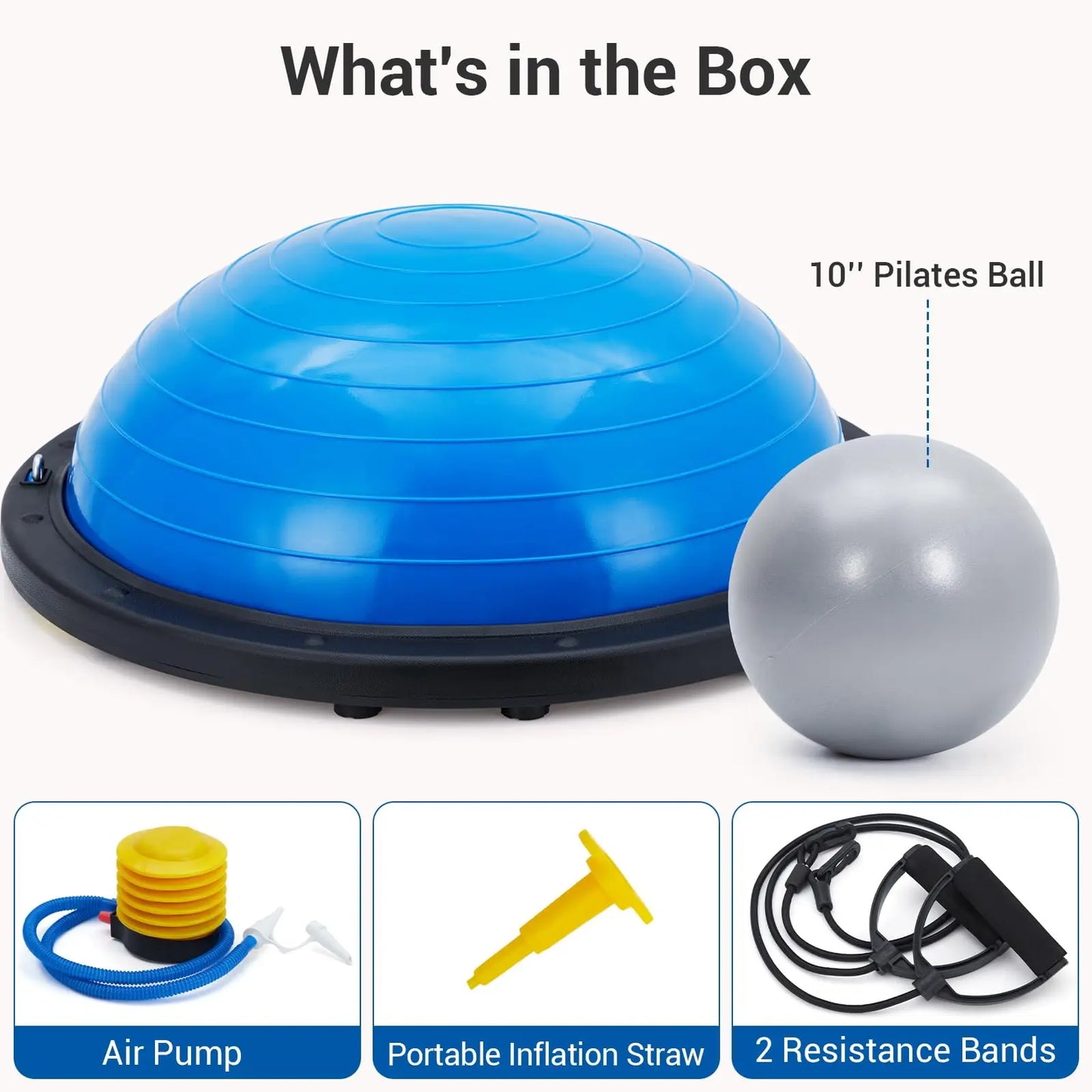 Yoga Balance Ball Half Exercise Ball With Non Slip Base