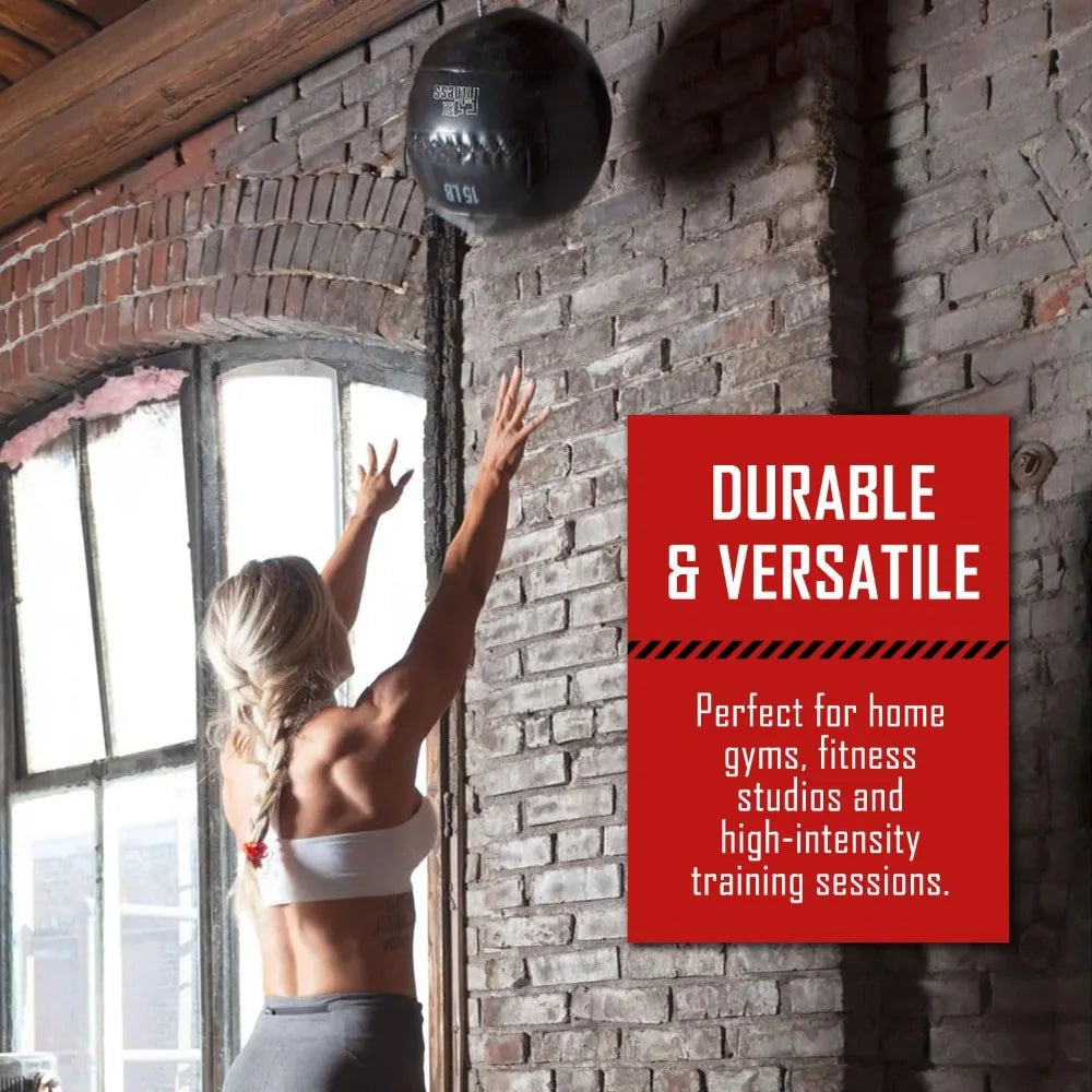 Fitness First Soft Wall Ball Durable Core Strength Training Ball